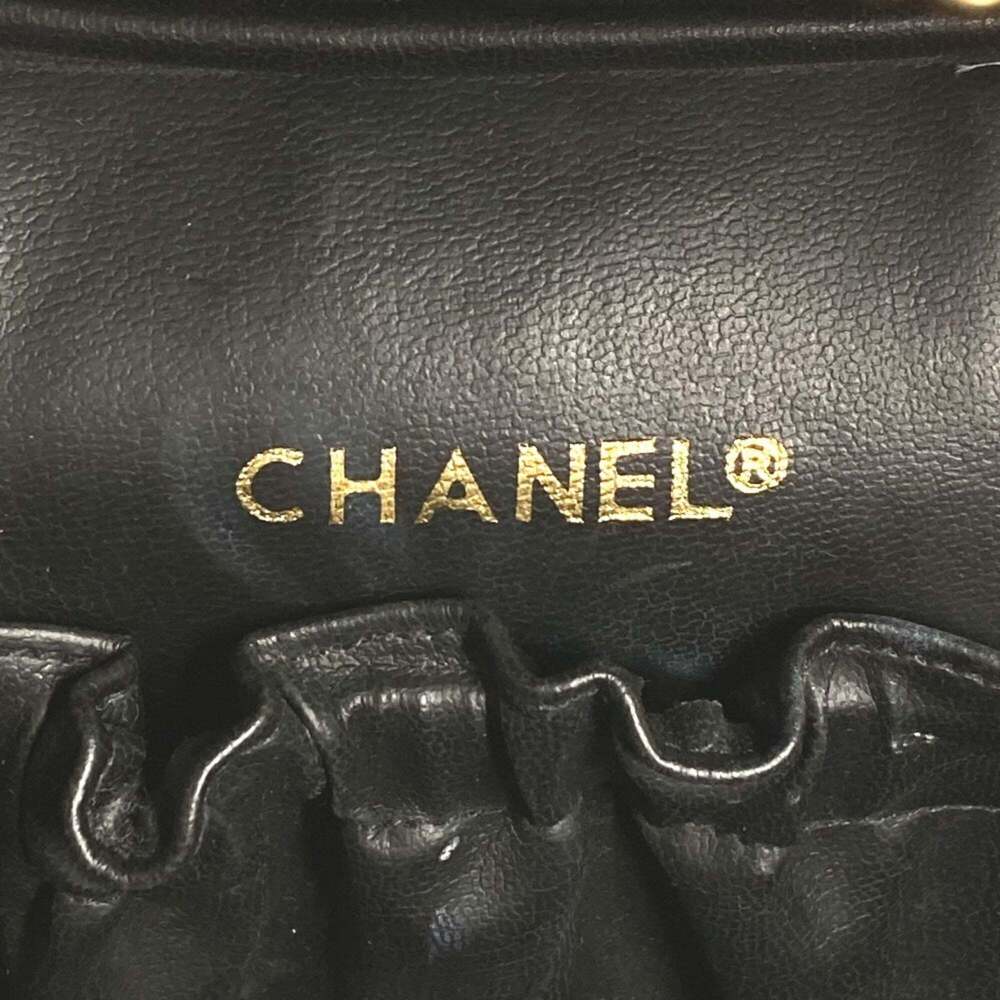 CHANEL Black Leather Logo Pouch - Picture 12 of 16